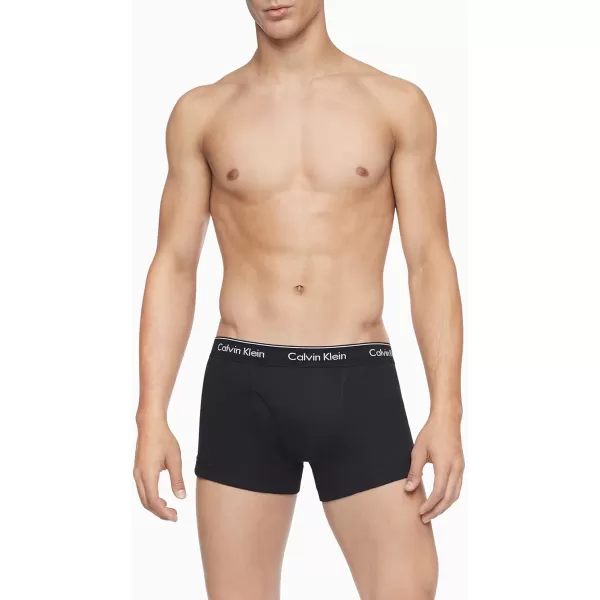 Calvin Klein Mens Cotton Classics 3Pack Trunk3 Black