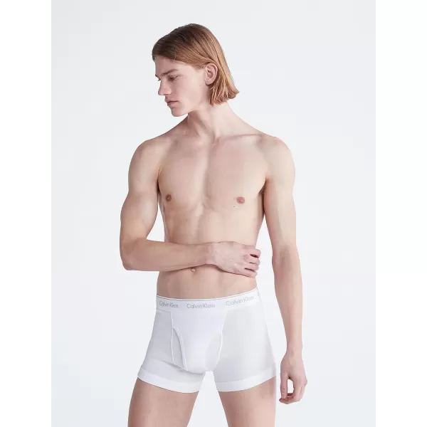 Calvin Klein Mens Cotton Classics 3Pack Trunk3 White