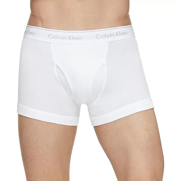 Calvin Klein Mens Cotton Classics 3Pack Trunk3 White