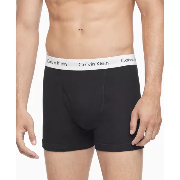 Calvin Klein Mens Cotton Classics 5Pack Boxer Brief3 Black Bodies W  Black Wb 2 Black Bodies W  White Wb