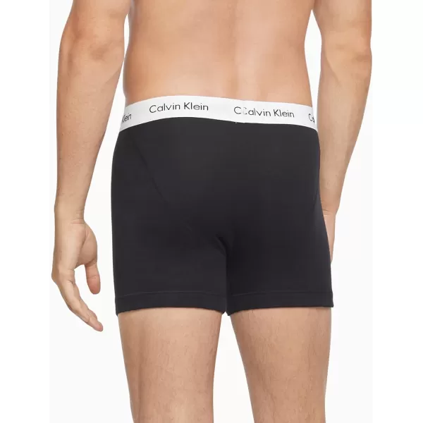 Calvin Klein Mens Cotton Classics 5Pack Boxer Brief3 Black Bodies W  Black Wb 2 Black Bodies W  White Wb