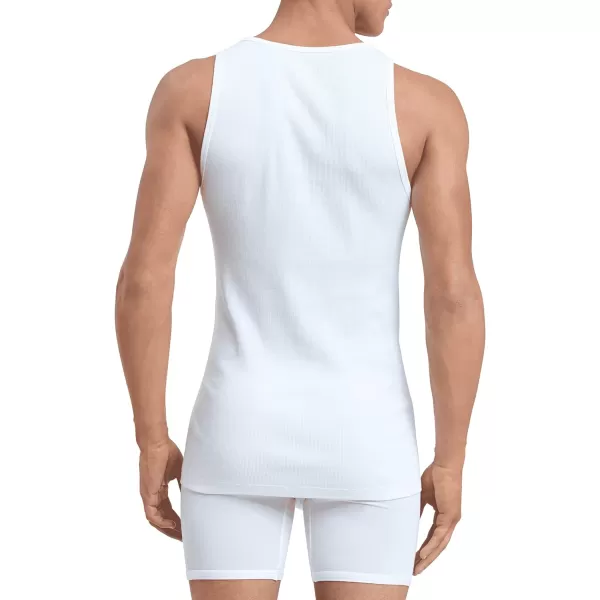 Calvin Klein Mens Cotton Classics 5Pack Tanks3 White 2 Grey Heather Tank