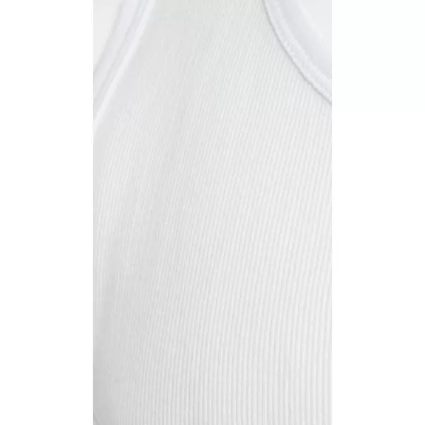 Calvin Klein Mens Cotton Classics 5Pack Tanks5 White  Tank