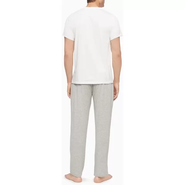 Calvin Klein Mens Cotton Classics 5Pack Undershirts3 White  2 Grey Heather Crewneck