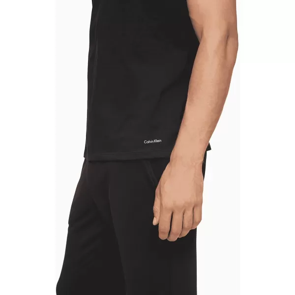 Calvin Klein Mens Cotton Classics 5Pack Undershirts5 Black Crewneck