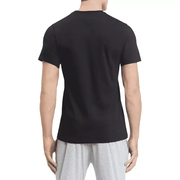 Calvin Klein Mens Cotton Classics 5Pack Undershirts5 Black Crewneck