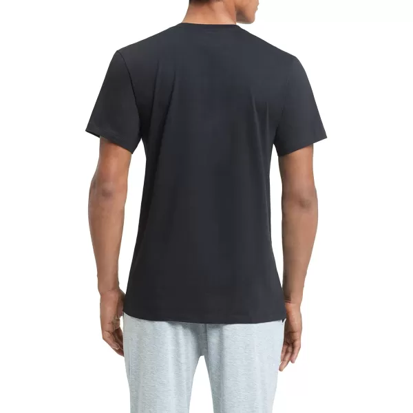 Calvin Klein Mens Cotton Classics 5Pack Undershirts5 Black Vneck