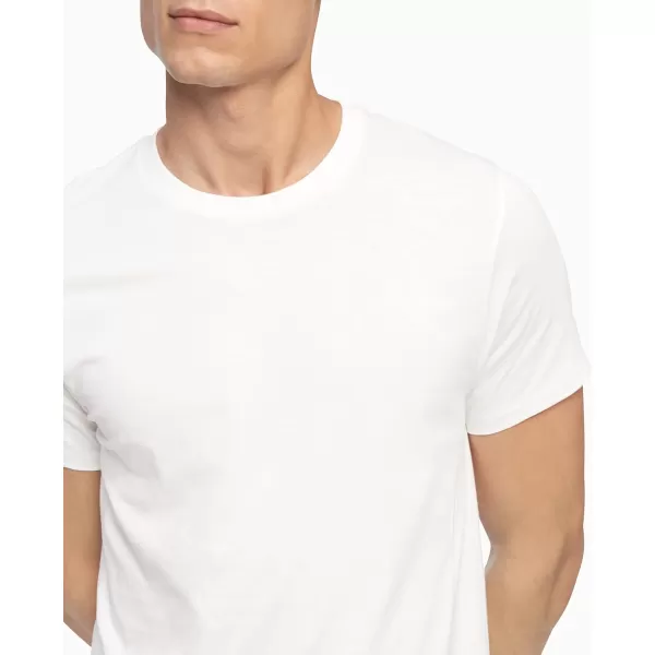 Calvin Klein Mens Cotton Classics 5Pack Undershirts5 White Crewneck