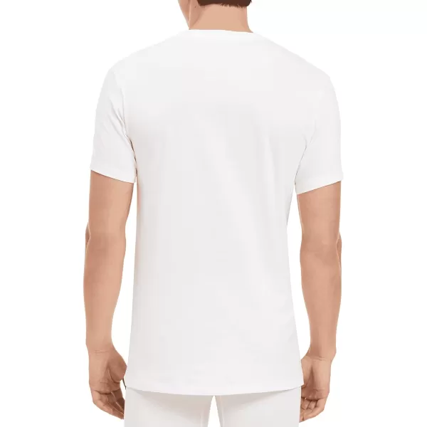 Calvin Klein Mens Cotton Classics 5Pack Undershirts5 White Vneck