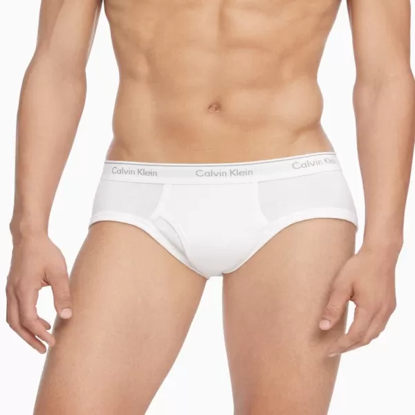 Calvin Klein Mens Cotton Classics 6Pack Hip Brief6 White