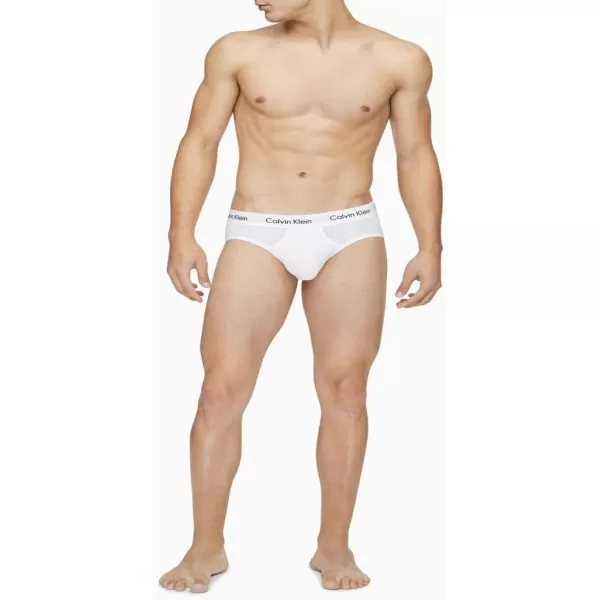 Calvin Klein Mens Cotton Stretch 3Pack Hip Brief3 White