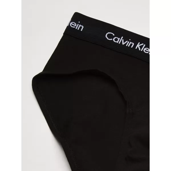 Calvin Klein Mens Cotton Stretch 3Pack Hip BriefBlack