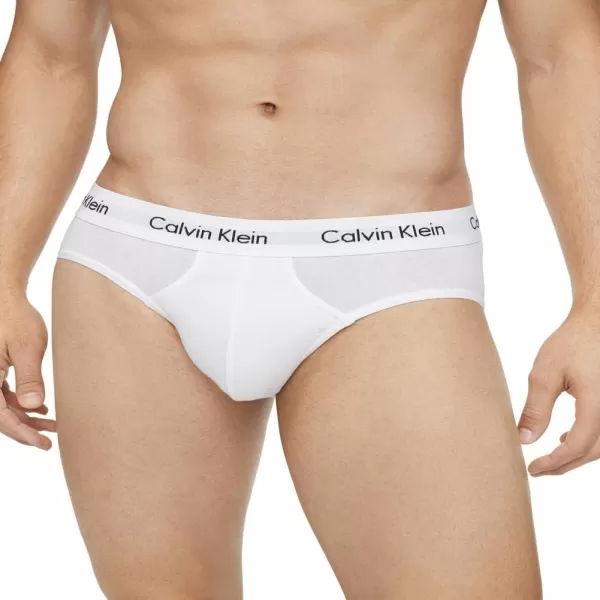 Calvin Klein Mens Cotton Stretch 3Pack Hip BriefWhite