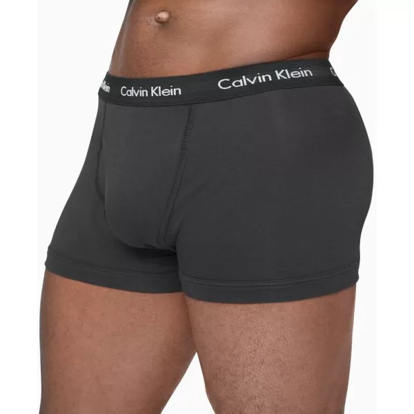 Calvin Klein Mens Cotton Stretch 3Pack Low Rise Trunk5 Black