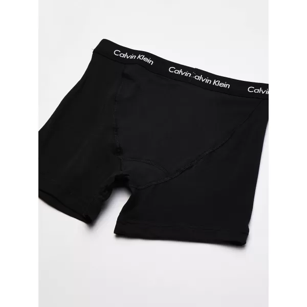Calvin Klein Mens Cotton Stretch 5Pack Boxer Brief2 Black  2 White  1 Grey Heather