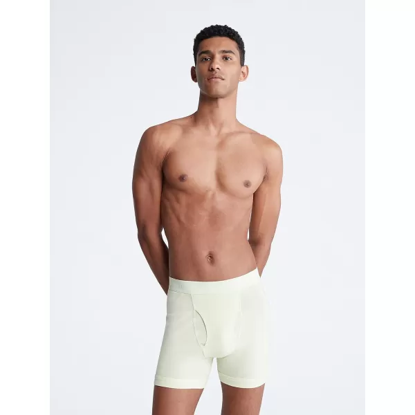 Calvin Klein Mens Cotton Stretch 5Pack Boxer BriefBlack  Mudstone  Grey Heather  Spring Onion  Frosted Fern