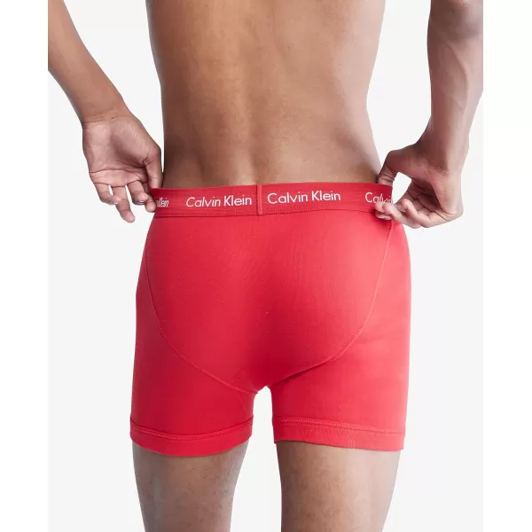 Calvin Klein Mens Cotton Stretch 5Pack Boxer BriefBlack Grey Heather Exact Tapioca Olive