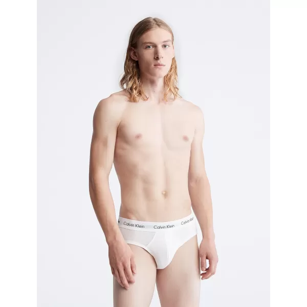 Calvin Klein Mens Cotton Stretch 7Pack Hip Brief7 White