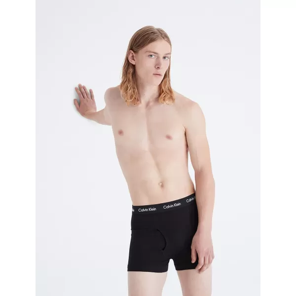 Calvin Klein Mens Cotton Stretch 7Pack Trunk7 Black