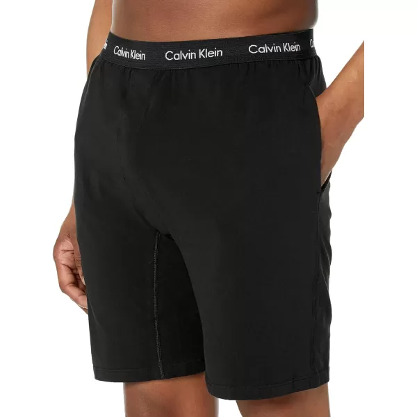 Calvin Klein Mens Cotton Stretch Lounge Sleep Short SetBlack