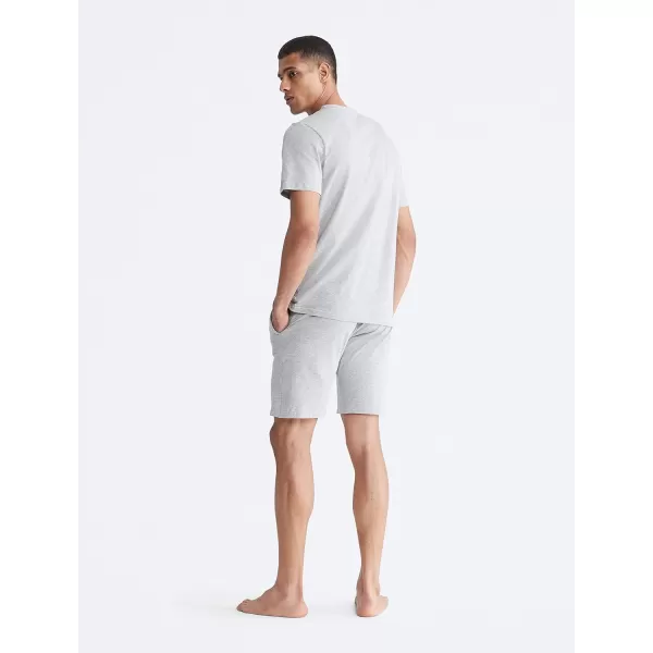 Calvin Klein Mens Cotton Stretch Lounge Sleep Short SetGrey Heather