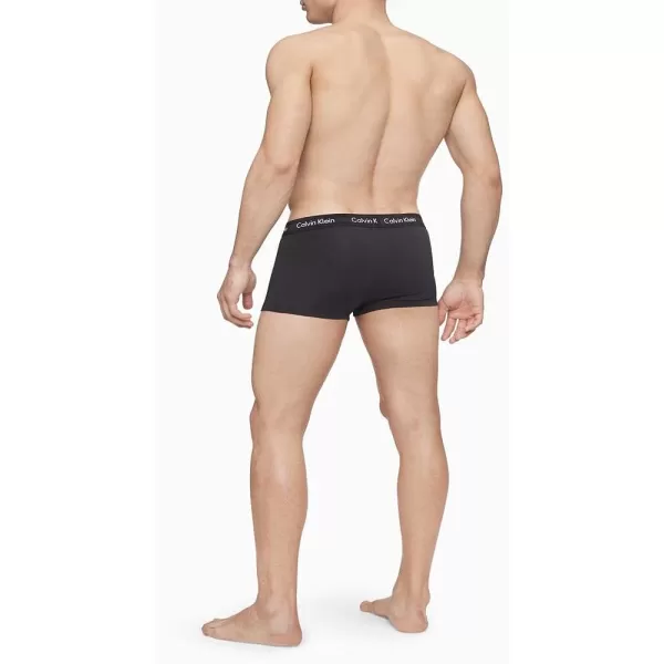 Calvin Klein Mens Cotton Stretch Low Rise Trunks3 Black