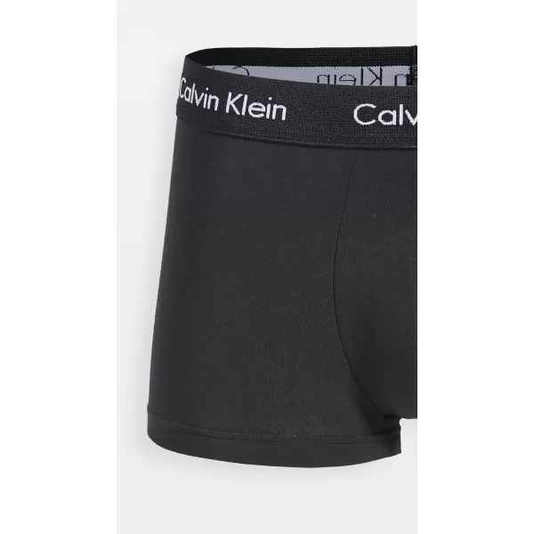 Calvin Klein Mens Cotton Stretch Low Rise Trunks3 Black