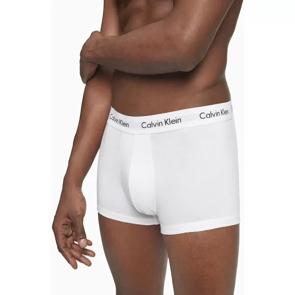 Calvin Klein Mens Cotton Stretch Low Rise Trunks3 White