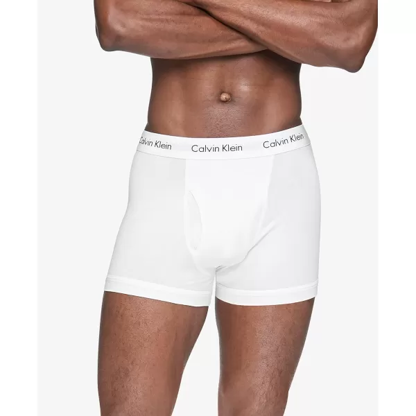 Calvin Klein Mens Cotton Stretch Low Rise Trunks5 White