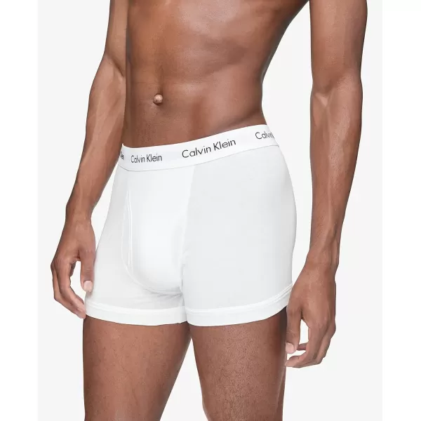 Calvin Klein Mens Cotton Stretch Low Rise Trunks5 White