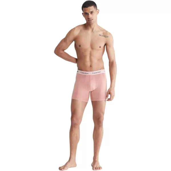 Calvin Klein Mens Cotton Stretch Mineral Dye Boxer BriefEco Rust
