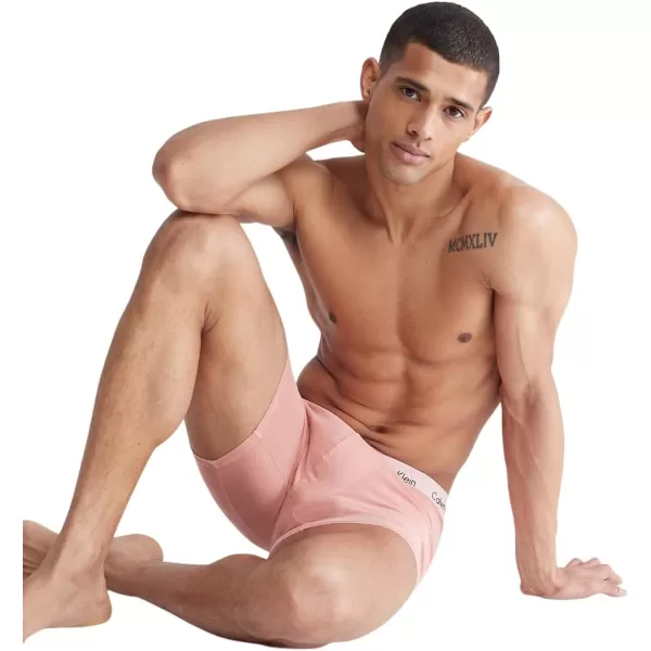 Calvin Klein Mens Cotton Stretch Mineral Dye Boxer BriefEco Rust
