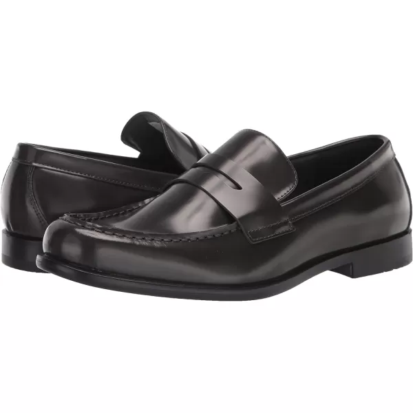 Calvin Klein Mens Crispo LoaferDark Grey Leather 021