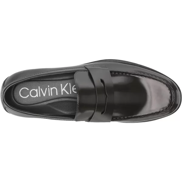 Calvin Klein Mens Crispo LoaferDark Grey Leather 021