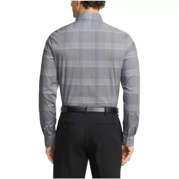 Calvin Klein Mens Dress Shirt Non Iron Stretch Slim Fit CheckGraphite