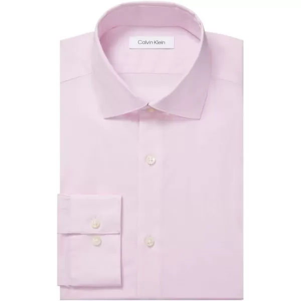 Calvin Klein Mens Dress Shirt Non Iron Stretch Slim Fit CheckPink