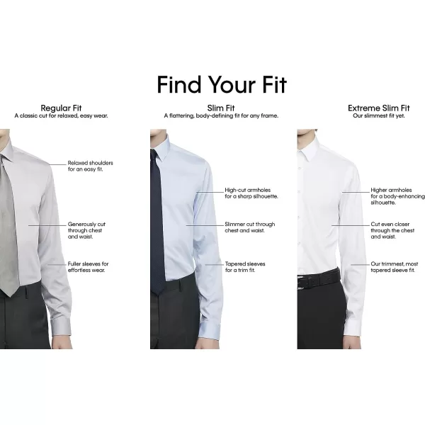 Calvin Klein Mens Dress Shirt Regular Fit Non Iron Herringbone French CuffBlack