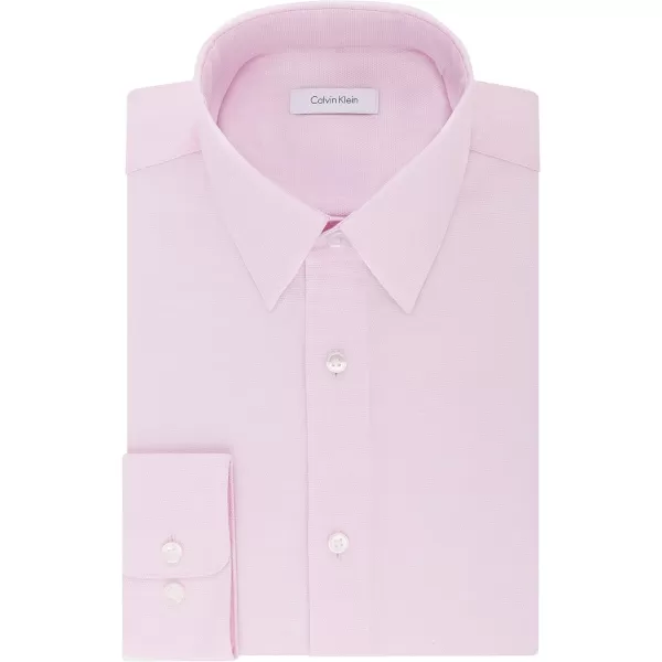 Calvin Klein Mens Dress Shirt Regular Fit Non Iron Stretch SolidPink