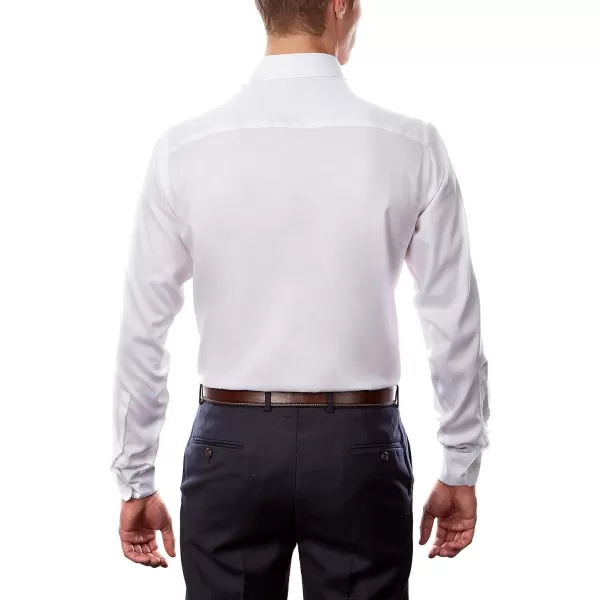 Calvin Klein Mens Dress Shirt Regular Fit Non Iron Stretch SolidWhite