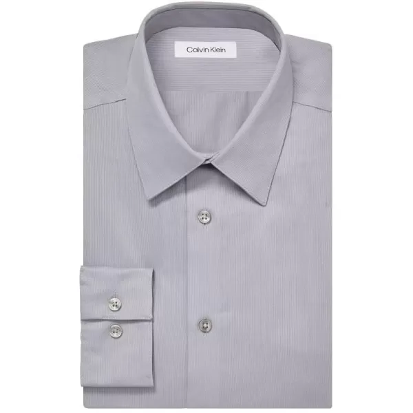 Calvin Klein Mens Dress Shirt Slim Fit Non Iron SolidCement