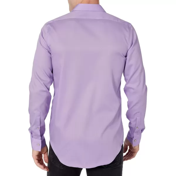 Calvin Klein Mens Dress Shirt Slim Fit Non Iron SolidPurple