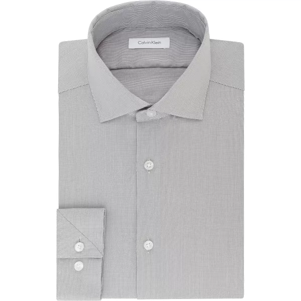 Calvin Klein Mens Dress Shirt Slim Fit Non Iron Stretch SolidSmokey Grey