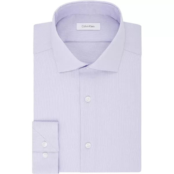 Calvin Klein Mens Dress Shirt Slim Fit Non Iron Stretch SolidSoft Lilac