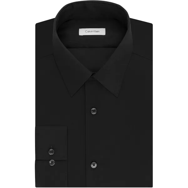 Calvin Klein Mens Dress Shirt Slim Fit Noniron HerringboneBlack