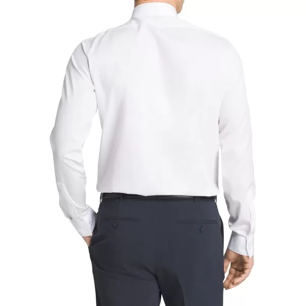 Calvin Klein Mens Dress Shirt Slim Fit Noniron HerringboneWhite