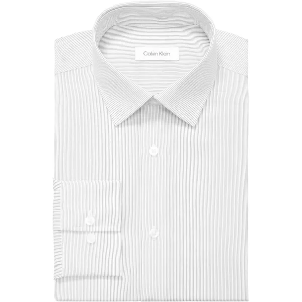 Calvin Klein Mens Dress Shirt Slim Fit Refined Cotton StretchGraphite