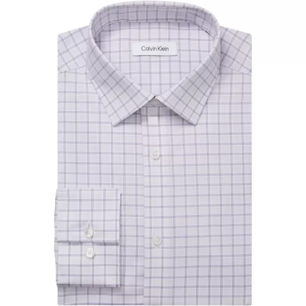 Calvin Klein Mens Dress Shirt Slim Fit Refined Cotton StretchLilac