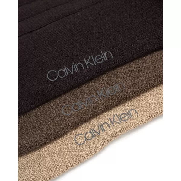 Calvin Klein Mens Dress Socks  3 Pack Patterned Crew SocksAssorted