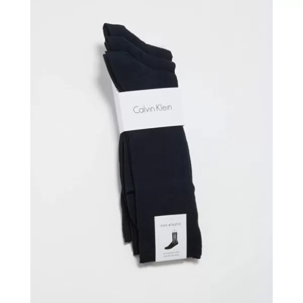 Calvin Klein Mens Dress Socks  3 Pack Patterned Crew SocksNavy Blue