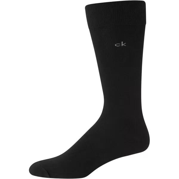 Calvin Klein Mens Dress Socks  Cotton Blend Crew Socks Patterns and Solids 4 PackRed Multi